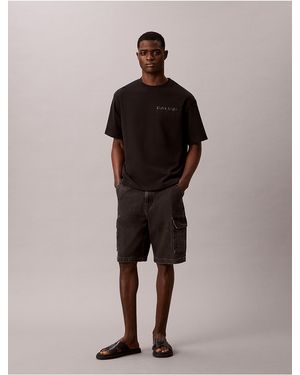 Calvin Klein Calvin Klein 90S Denim Cargo Shorts - Brown