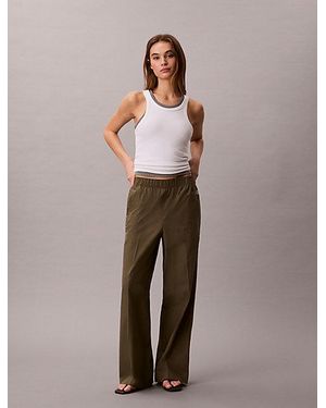 Calvin Klein Jeans Cotton Poplin Trousers - Multicolour