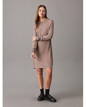 Calvin Klein Vestido de punto suave - Gris