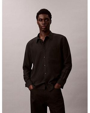 Calvin Klein Soft Modal Relaxed Shirt - Black