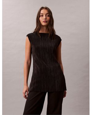 Calvin Klein Plisse Tunic - Black