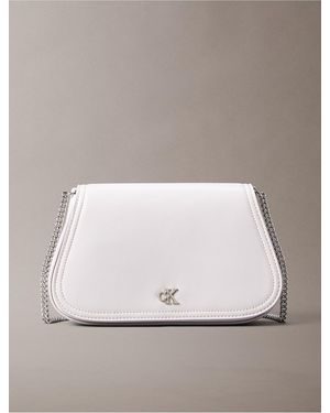 Calvin Klein Curved Monogram Chain Wallet - Natural