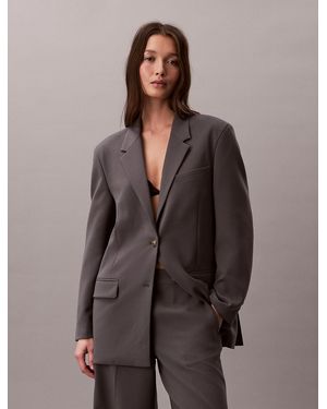 Calvin Klein Stretch Classic Blazer - Brown