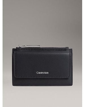 Calvin Klein Rfid-Pashouder Met Rits - Grijs