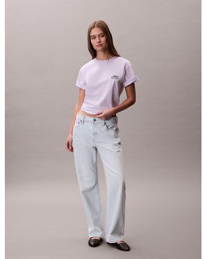 Calvin Klein Relaxed Embroidered Logo T-Shirt - Multicolour