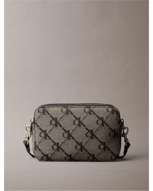 Calvin Klein Monogram Jacquard Camera Bag - Gray