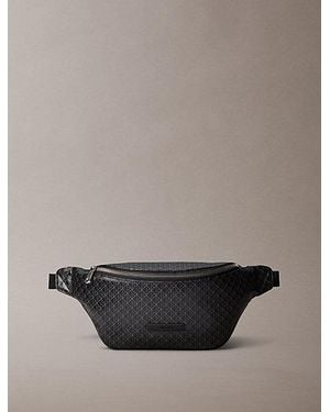 Calvin Klein Allover Emblem Logo Bum Bag - Grey