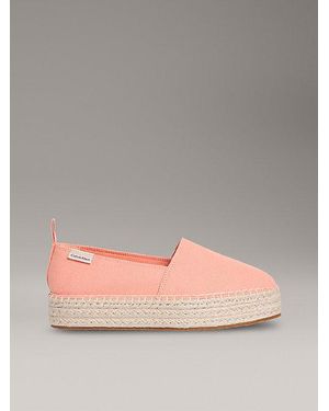 Calvin Klein Canvas Plateau-Espadrilles - Roze