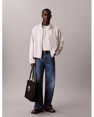 Calvin Klein Relaxed Linen Cotton Jacket - Blue