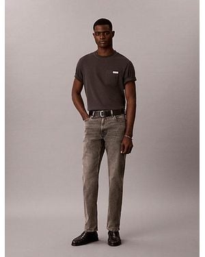 Calvin Klein Slim Straight Jeans - Brown