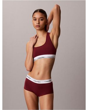 Calvin Klein Icon Cotton Modal Boyshort - Red