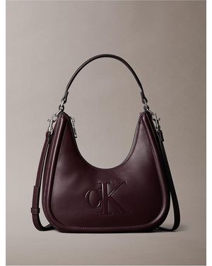Calvin Klein Embossed Monogram Crescent Bag - Multicolor