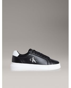 Calvin Klein Leather Trainers - Metallic