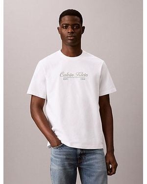 Calvin Klein Jeans Embroidered Logo T-Shirt - White