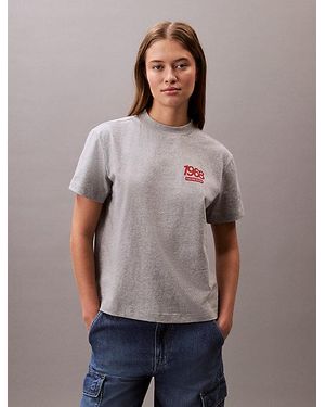 Calvin Klein Klassiek T-Shirt Met Logo - Grijs