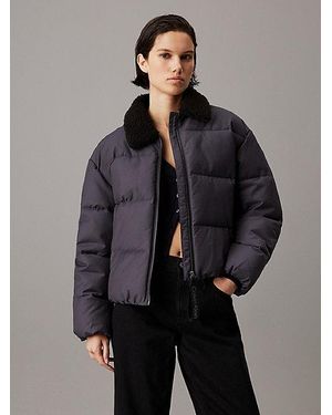 Calvin Klein Relaxed Piloten-pufferjack - Grijs