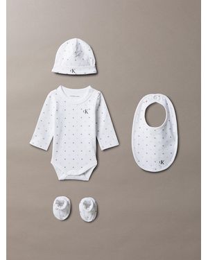 Calvin Klein Confezione Regalo Logata Neonato - Bianco