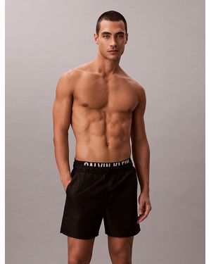 Calvin Klein Pantaloncini Da Bagno Corti Con Fascia - Multicolore