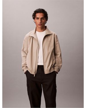 Calvin Klein Matte Windbreaker Jacket - Natural
