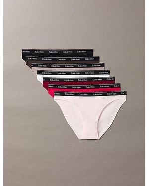 Calvin Klein Pack de 7 braguitas clásicas - Icon Logo - Metálico