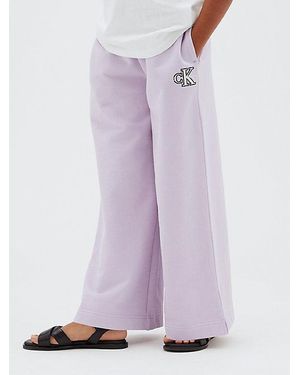 Calvin Klein Jeans Wide Leg Joggers - Purple