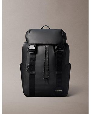 Calvin Klein Water Repellent Flap Backpack - Black