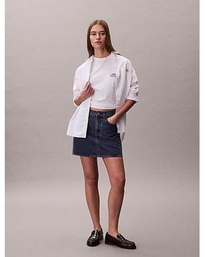 Calvin Klein Jeans Relaxed Embroidered Logo T-Shirt - Multicolour