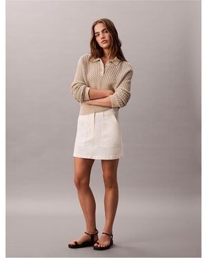 Calvin Klein Calvin Klein Utility Mini Skirt - Natural