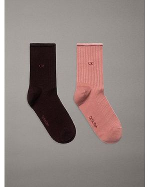 Calvin Klein Pack de 2 calcetines de deporte de rayas - Gris