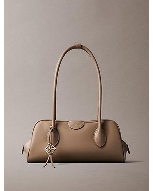 Calvin Klein Emblem Logo Shoulder Bag - Natural