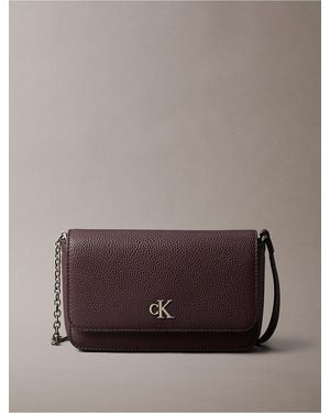 Calvin Klein Archive Hardware Flap Crossbody Bag - Brown
