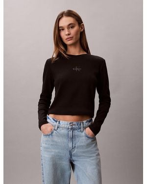 Calvin Klein Long Sleeve T-Shirt - Blue