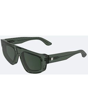 Calvin Klein Gafas de sol rectangulares modificadas CK25539S - Verde