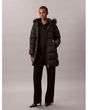 Calvin Klein Long Down Puffer Coat - Black
