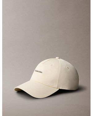 Calvin Klein Cotton Twill Logo Cap - Natural