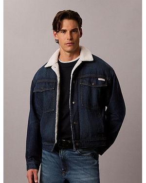 Calvin Klein Jeans 90S Sherpa Denim Jacket - Blue
