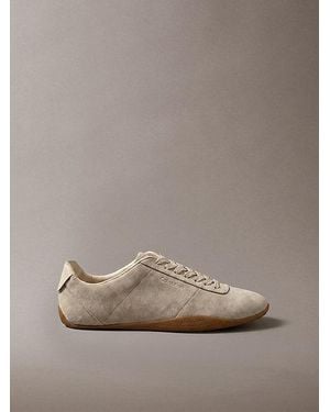 Calvin Klein Suede Hybrid Ballet Trainers - Brown