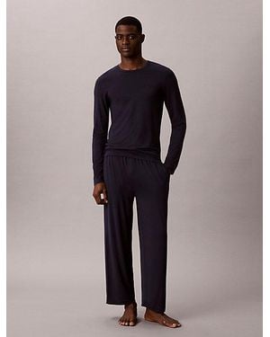 Calvin Klein Trousers Pyjama Set Ultra Soft Modal - Blue