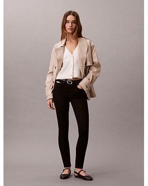 Calvin Klein Jeans Mid Rise Skinny Jeans - Natural
