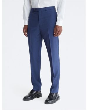 Calvin Klein Slim Fit Suit Pants - Blue