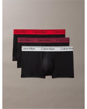 Calvin Klein Microfiber Stretch 3-Pack Low Rise Trunk - Pink