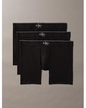 Calvin Klein Boxer Briefs Graphic Monogram Cotton Stretch - Black