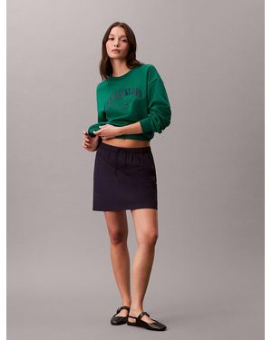Calvin Klein Soft Nylon Mini Skirt - Green
