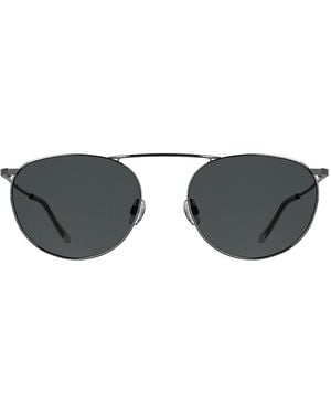 Calvin Klein Metal Round Sunglasses - Gray