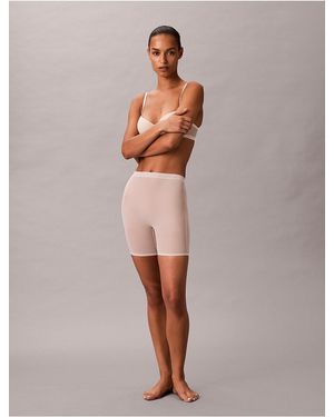 Calvin Klein Minimalist Mesh Low Back Boyshort - Gray