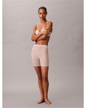 Calvin Klein Minimalist Mesh Low Back Boyshort - Gray