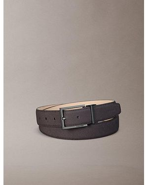 Calvin Klein Riem Van Volnerf Leer Met Caviartextuur - Bruin
