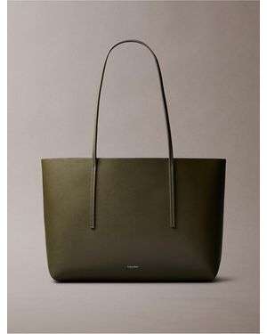 Calvin Klein Foil Logo Tote Bag - Natural
