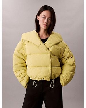 Calvin Klein Waterafstotend Blanket Pufferjack - Naturel