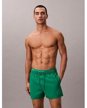 Calvin Klein Short Drawstring Swim Shorts Ck Essentials - Green